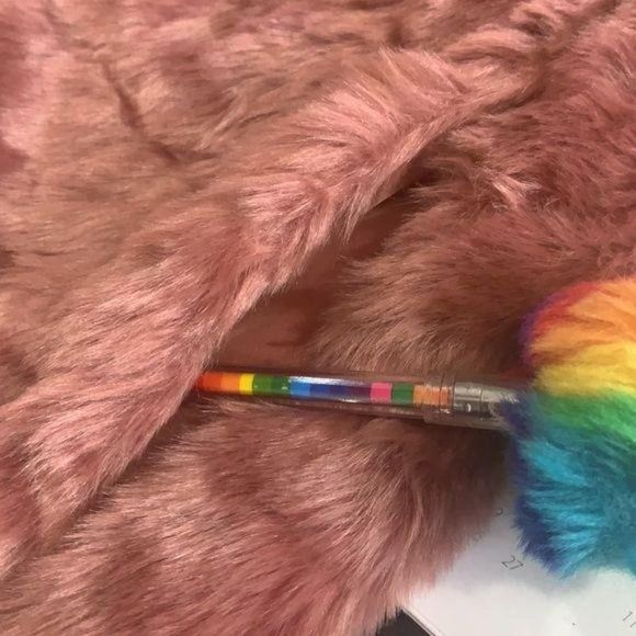 Love Tree Woman's Rose Pink Faux Fur Vest Jacket Size Large - Picture 8 of 9